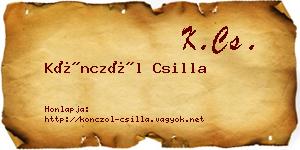 Könczöl Csilla névjegykártya