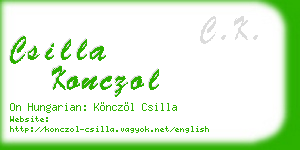 csilla konczol business card
