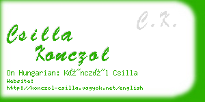 csilla konczol business card